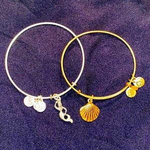 Lot of 2 Alex and Ani bracelets ocean themed
